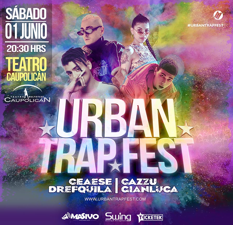 Swing Management Trap Trap Trap El Festival De Trap Mas Importante De Chile Se Realizara Este 1 De Junio En El Tcaupolican Junto A Ceaese La Reina Cazzu