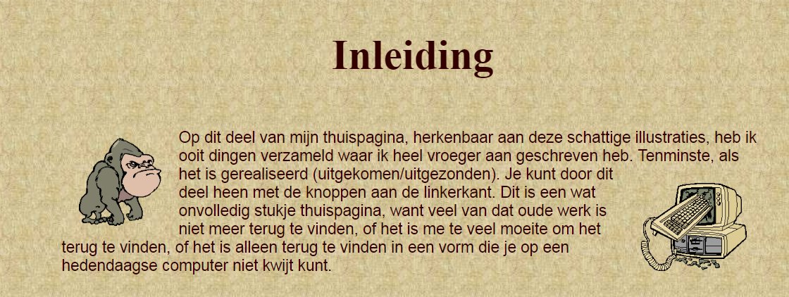 keesone's tweet image. Another #web incunabel found! #webarchiving #webarchaeology  schackmann.nl/Oud_werk/index…