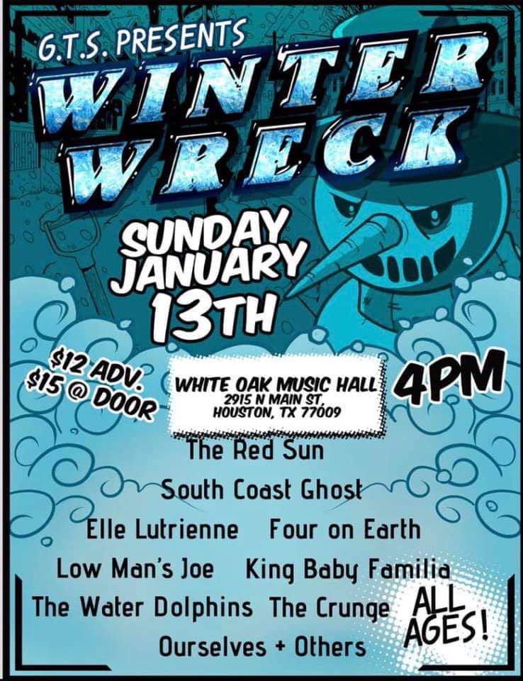TheRedSunBand's tweet photo. Come check us out headlining this Sunday, Jan. 13th @WhiteOakMH by @GTSpresents hit us up for cheap presale tickets! https://t.co/1SJvFlSvup