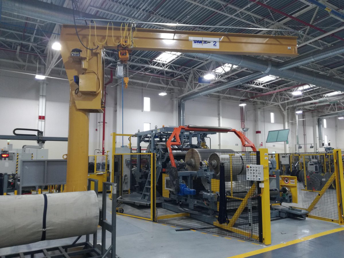 Spanco_Cranes's tweet photo. Another great recent install picture of a Spanco 2-Ton Motorized Jib Crane from our dealer Sacar del Centro México #promisetoperform https://t.co/WLfYqrLpvb