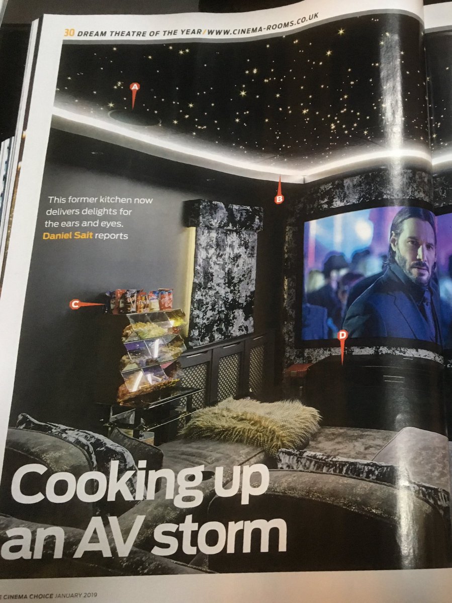 Kicking off the year in style by being nominated best dream theatre of the YEAR by <a href="/HCCmag/">Home Cinema Choice</a>. The latest issue has The year’s best buys and our fantastic dedicated Cinema Room install. Thanks to all who helped on the project. @ArtcousticUK @RTICorp <a href="/RakoControls/">Rako Controls</a>