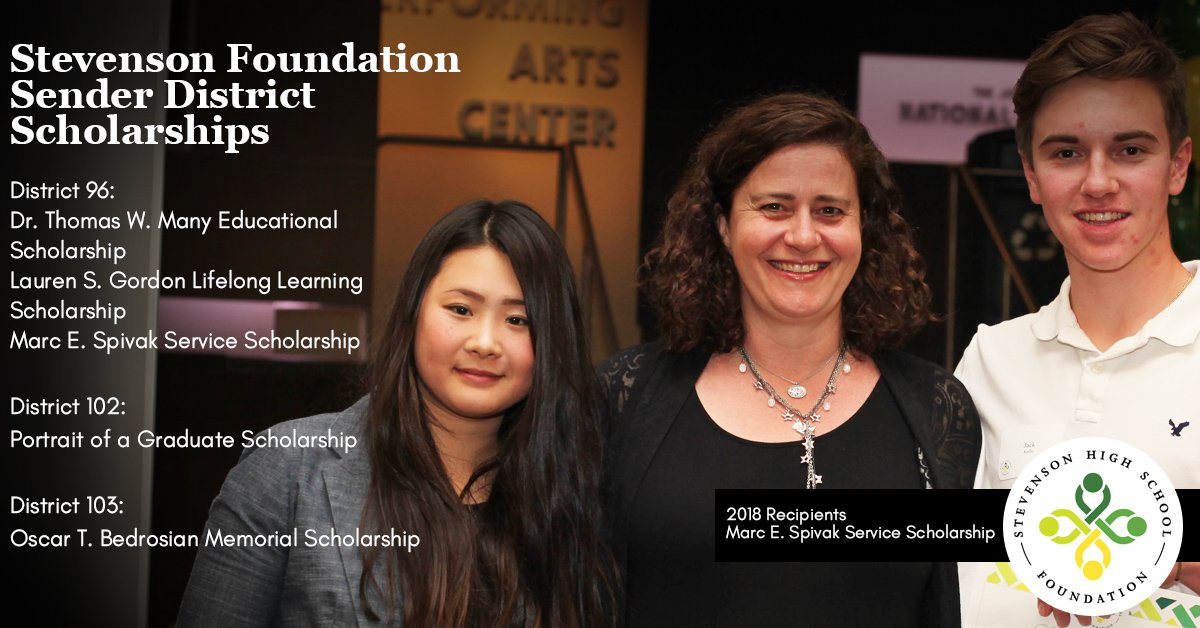 Districts 96, 102, and 103 are celebrating their graduates by offering scholarships to current Stevenson High School seniors. Applications are available here:
stevensonfoundation.org/s/1597/15/inde……
Being proud of where you came from helps shape who you become. Applications are open!