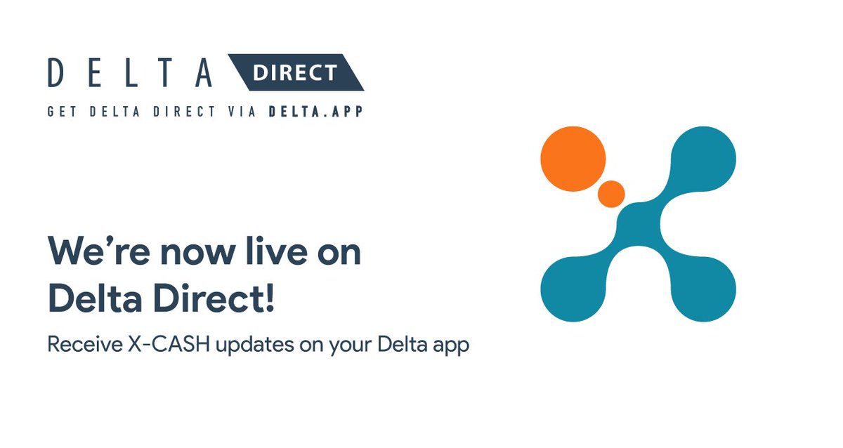 XCashCrypto's tweet photo. X-CASH is live on Delta Direct! 

Get all of the X-CASH updates and news directly on @get_delta! Make sure to enable notifications for our Direct updates so you never miss out. #XCASH #DeltaDirect $XCASH https://t.co/9GCQAKCTkr