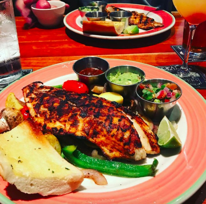 If your New Year's Resolution includes eating cleaner, healthier food, we've got you covered with our fresh fish menu...like our Blackened Redfish with fresh seasonal veggies... #eatmoreseafood