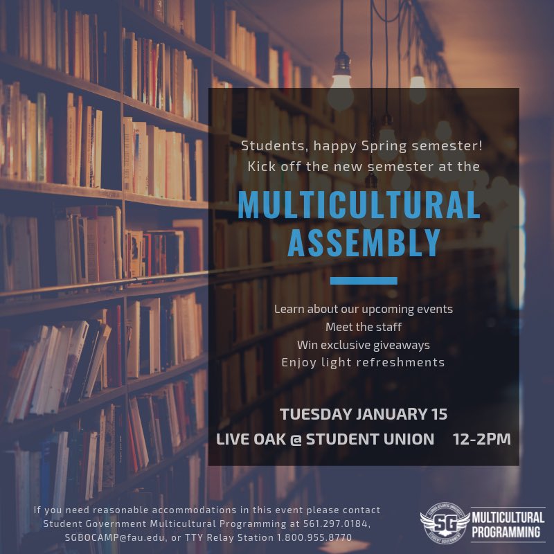 FAUSGMP's tweet photo. Happy syllabus week and welcome back! We have a PACKED semester of fun and unique events for you to discover this semester. They will be BIG. Come see how you can get involved next Tuesday at Live Oak from 12-2pm. Don’t miss out, FOMO is never fun https://t.co/dMbpyev1r0
