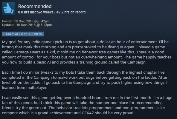 GFX47's tweet image. A programming game that allows programmers and non-programmers to compete!

&amp;gt; gladiabots.com

(RTs appreciated 🙏)

#ProgrammingGame #CodingGame