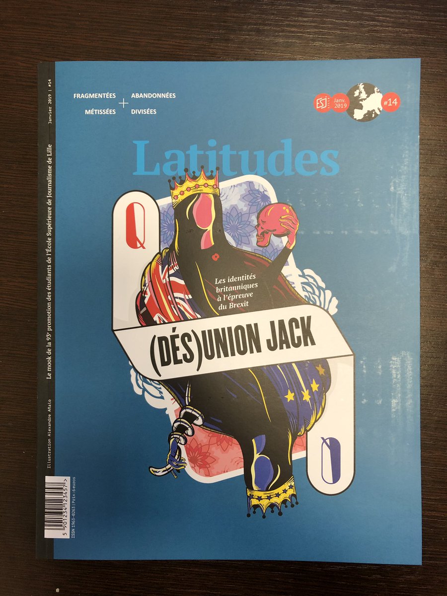 charlottemeneg's tweet photo. Tout beau, tout chaud, le Latitudes nouveau est arrivé ! Après le travail accompli par la 93e promo sur @qodESJ le #mook sur le #Brexit « (Dés)Union Jack » est enfin sorti #beauté #fierté cc @ESJLille @MarionLHour @EmericTherond @c_vanmerris @AliceGray_ @etiennecombier https://t.co/aOo4NhEjBu