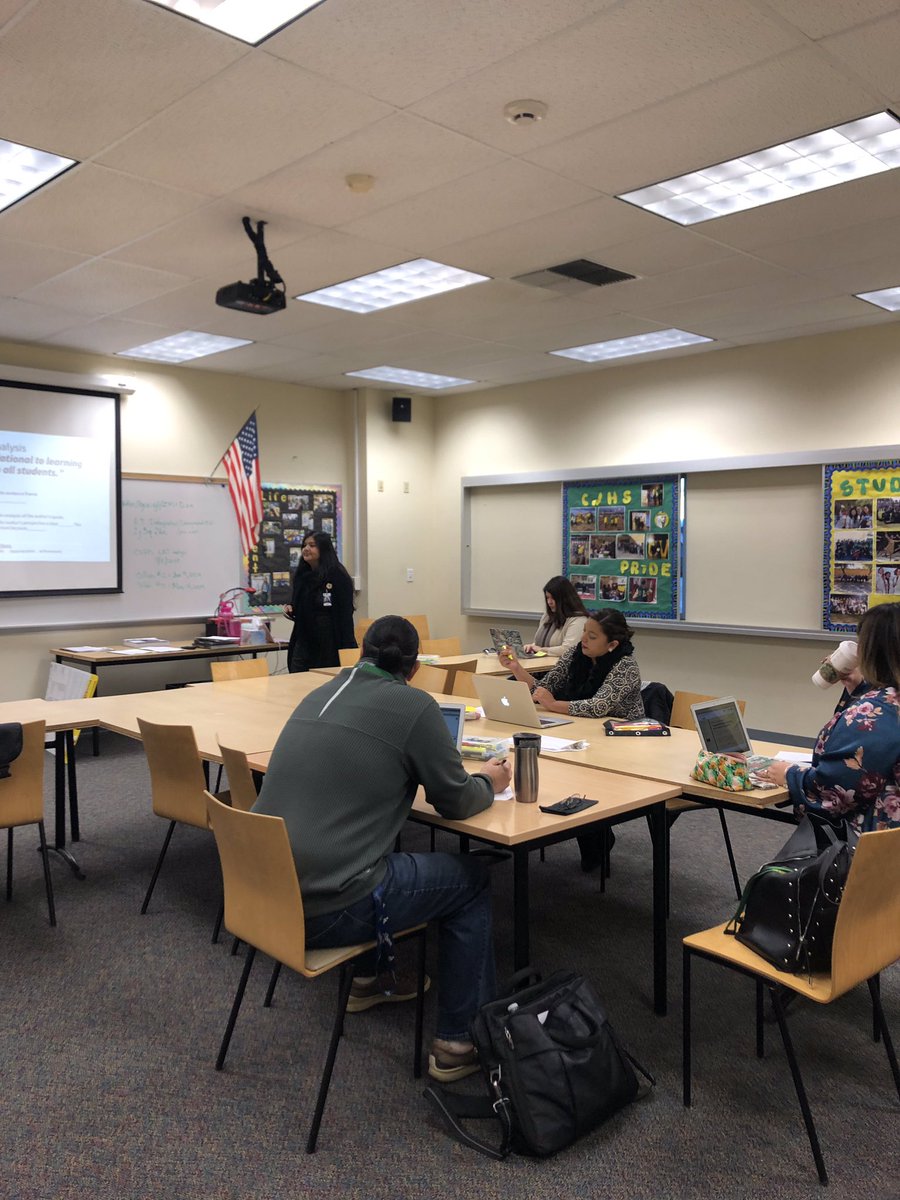 EL Department providing professional development to the CVHS ELD teachers.  #CVUSDLearners