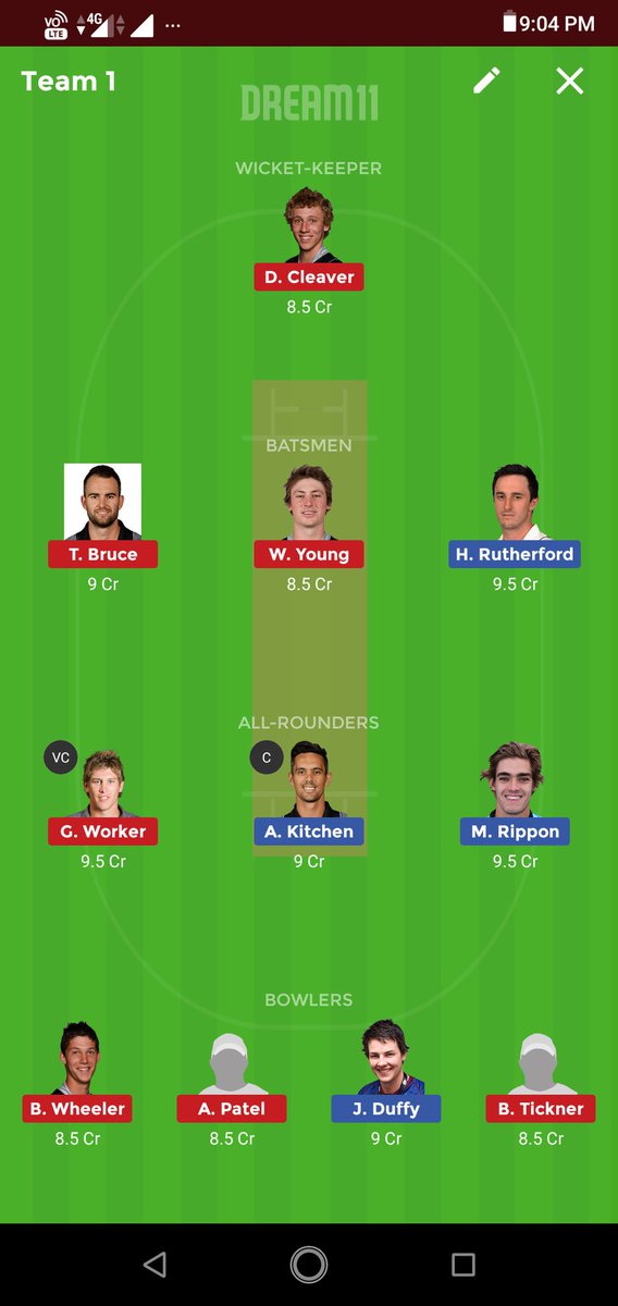 Dream11Team13's tweet photo. Super smash T20 League
Otago vs CD
#Dream11 #Dream11team
#TamilNadu #OTGvsCD https://t.co/dBBkwQvJO3