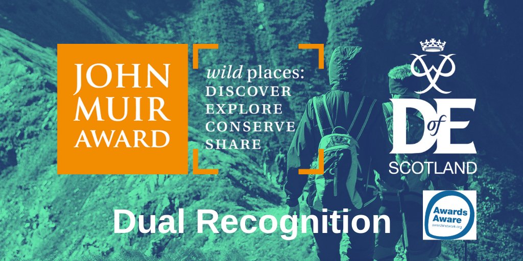 AlexCumming00's tweet photo. @DofEScotland encourage collaboration and partnership which extends to dual recognition of awards. We're delighted to work with @Awards_Network partners @JohnMuirTrust to make links across awards. #achieve #awardsaware https://t.co/offA1CqIR3