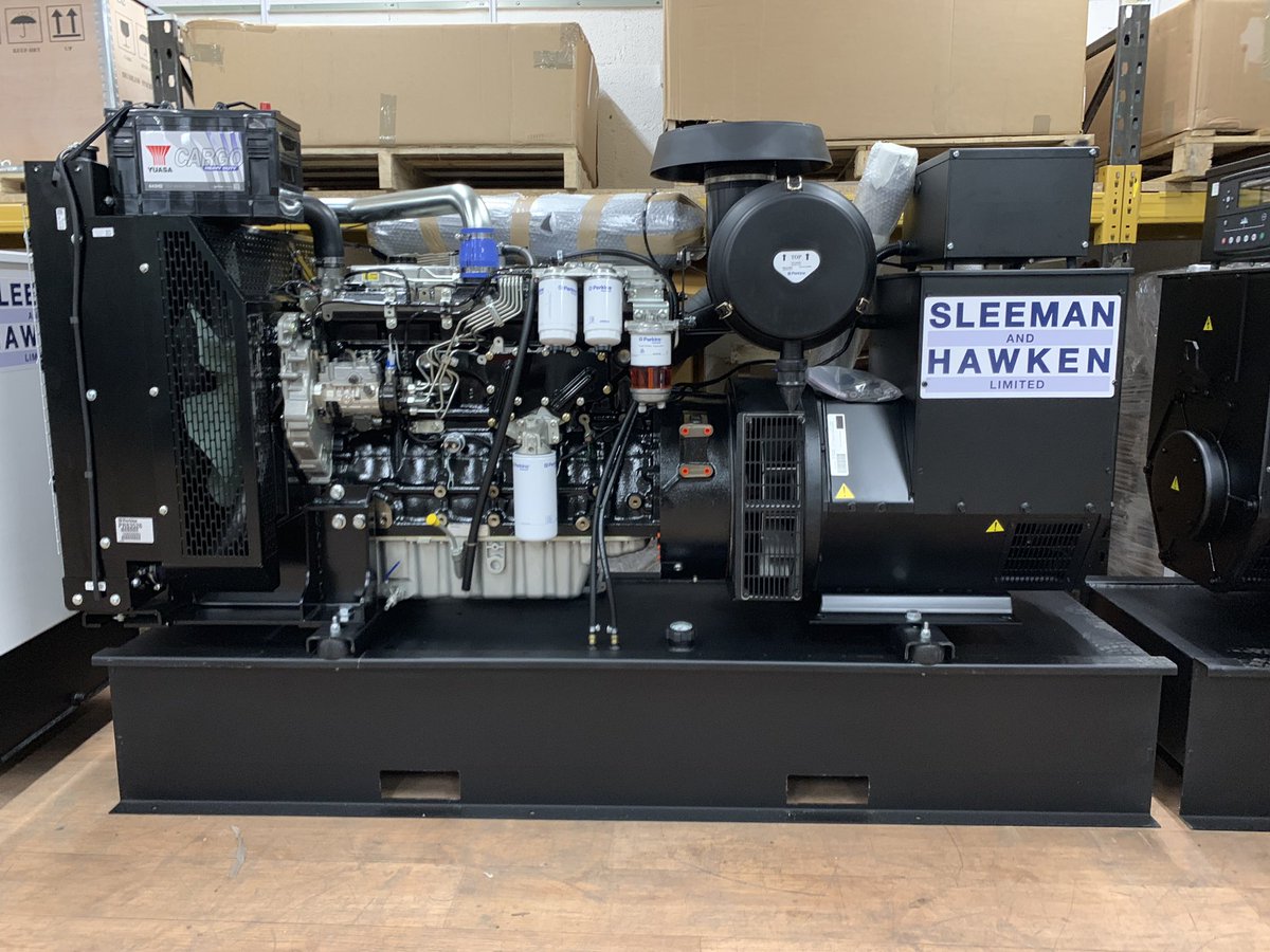 Sleeman_Hawken's tweet photo. SLEEMAN &amp; HAWKEN GENERATORS!

We can now offer a range of branded, UK built, Perkins powered generators. These units are coupled with Stamford Alternators and Deep Sea Panels at 150kVa (Open), 45kVA and 15kVA (Enclosed). All destined for the same customer in Tanzania⚡️🇹🇿 🇬🇧 https://t.co/FnRq5V8g0b