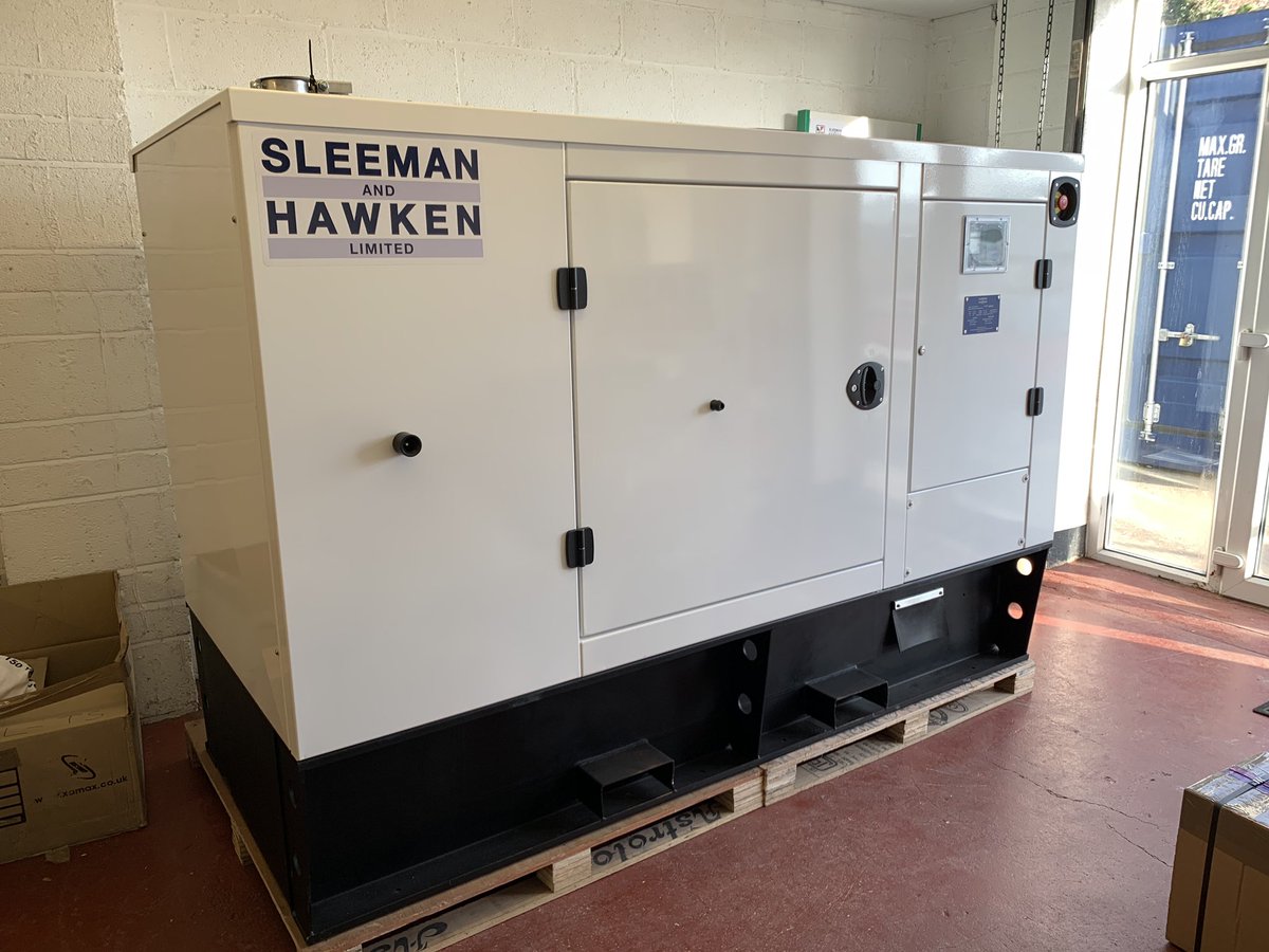 Sleeman_Hawken's tweet photo. SLEEMAN &amp; HAWKEN GENERATORS!

We can now offer a range of branded, UK built, Perkins powered generators. These units are coupled with Stamford Alternators and Deep Sea Panels at 150kVa (Open), 45kVA and 15kVA (Enclosed). All destined for the same customer in Tanzania⚡️🇹🇿 🇬🇧 https://t.co/FnRq5V8g0b