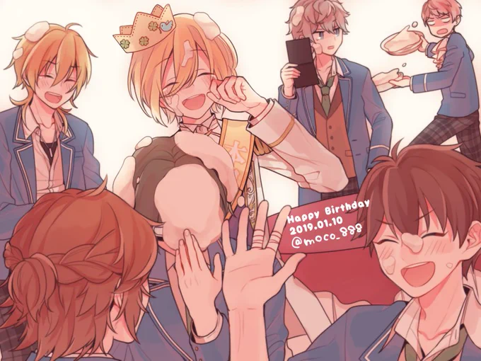 ふふ。
 
友人に囲まれて誕生日を祝われるのが、
 
こんなに楽しいなんてね。
 
#天祥院英智誕生祭2019 #天祥院英智生誕祭2019 