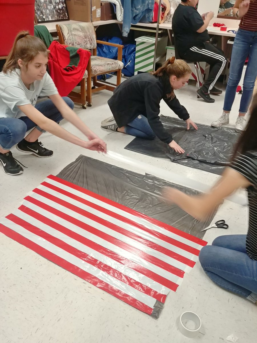 MJHTheatre's tweet photo. It's that time of year again. Designing duct tape costumes. #TAII #MJHrising #PLP https://t.co/EKSCf28Y3W