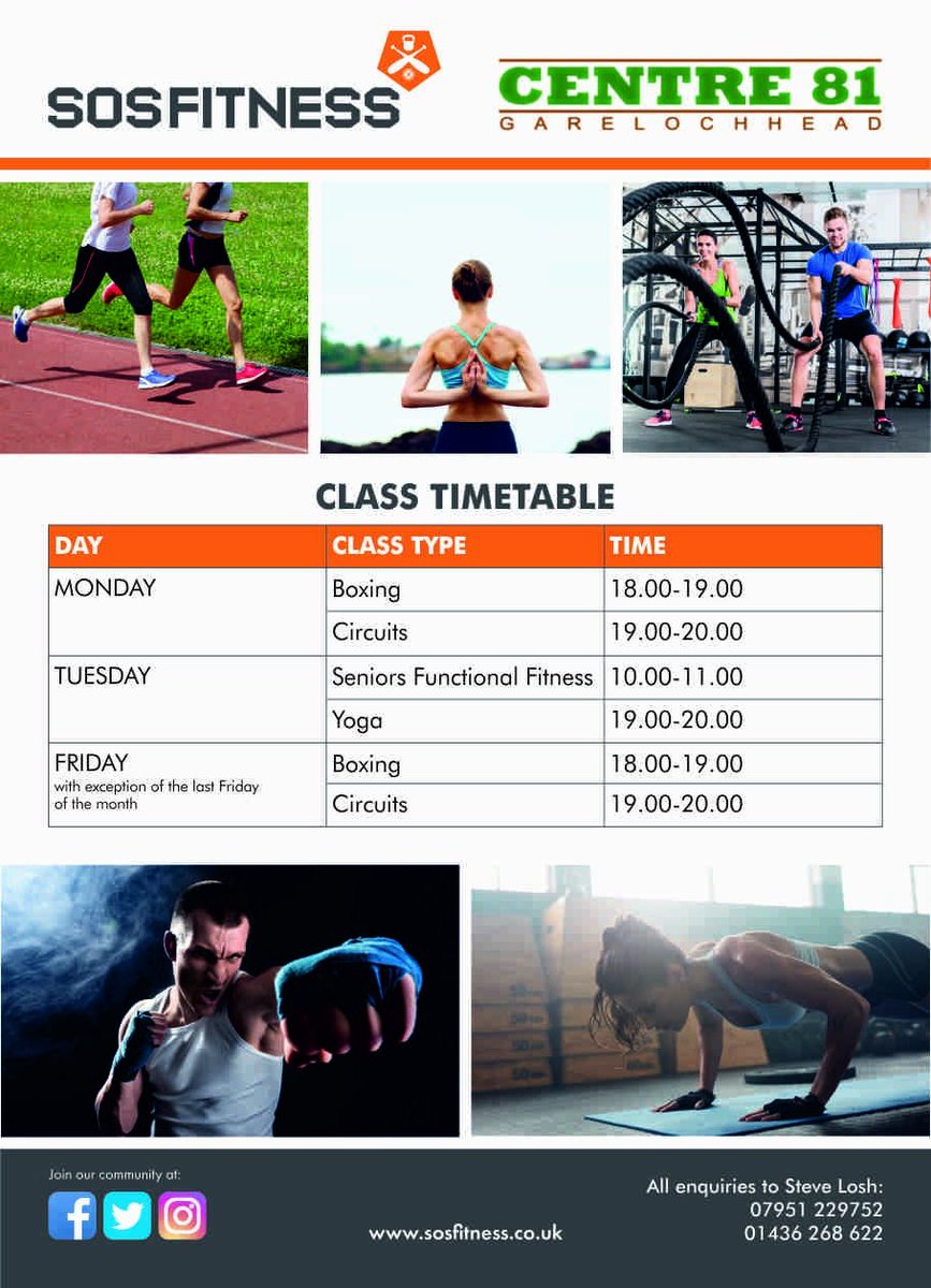 NEW YEAR, NEW YOU?

Class timetables for Helensburgh and Centre 81, how about you get down and try it out and kickstart your 2019?

Only £5 drop on all classes excluding yoga or go UNLIMITED for only £50 per month.

Find out more at sosfitness.co.uk/drop-in-classe…