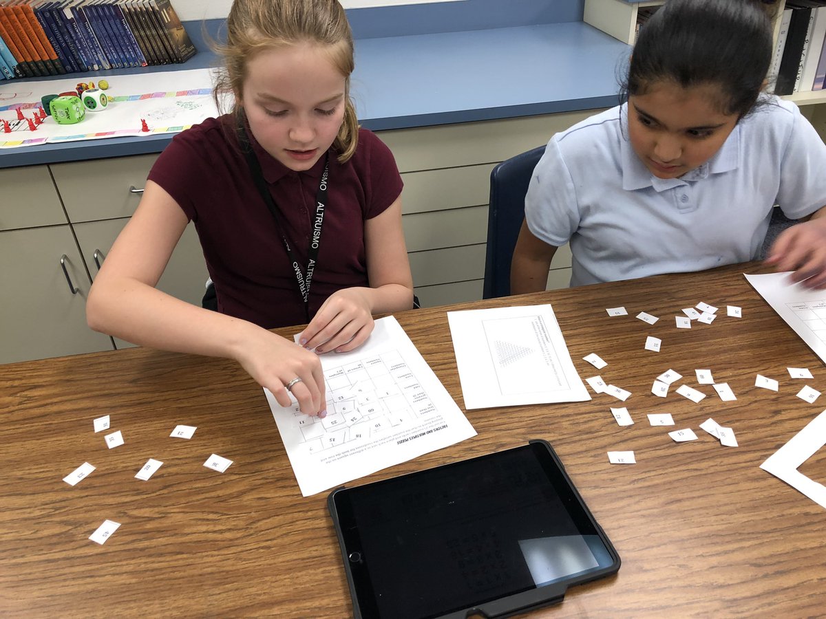 pittingerk's tweet photo. Working to the last bell in GT with our Factors and Multiples Puzzle. Sure will miss these beautiful brains! #wearecentral #lastday https://t.co/0UO1siaDza