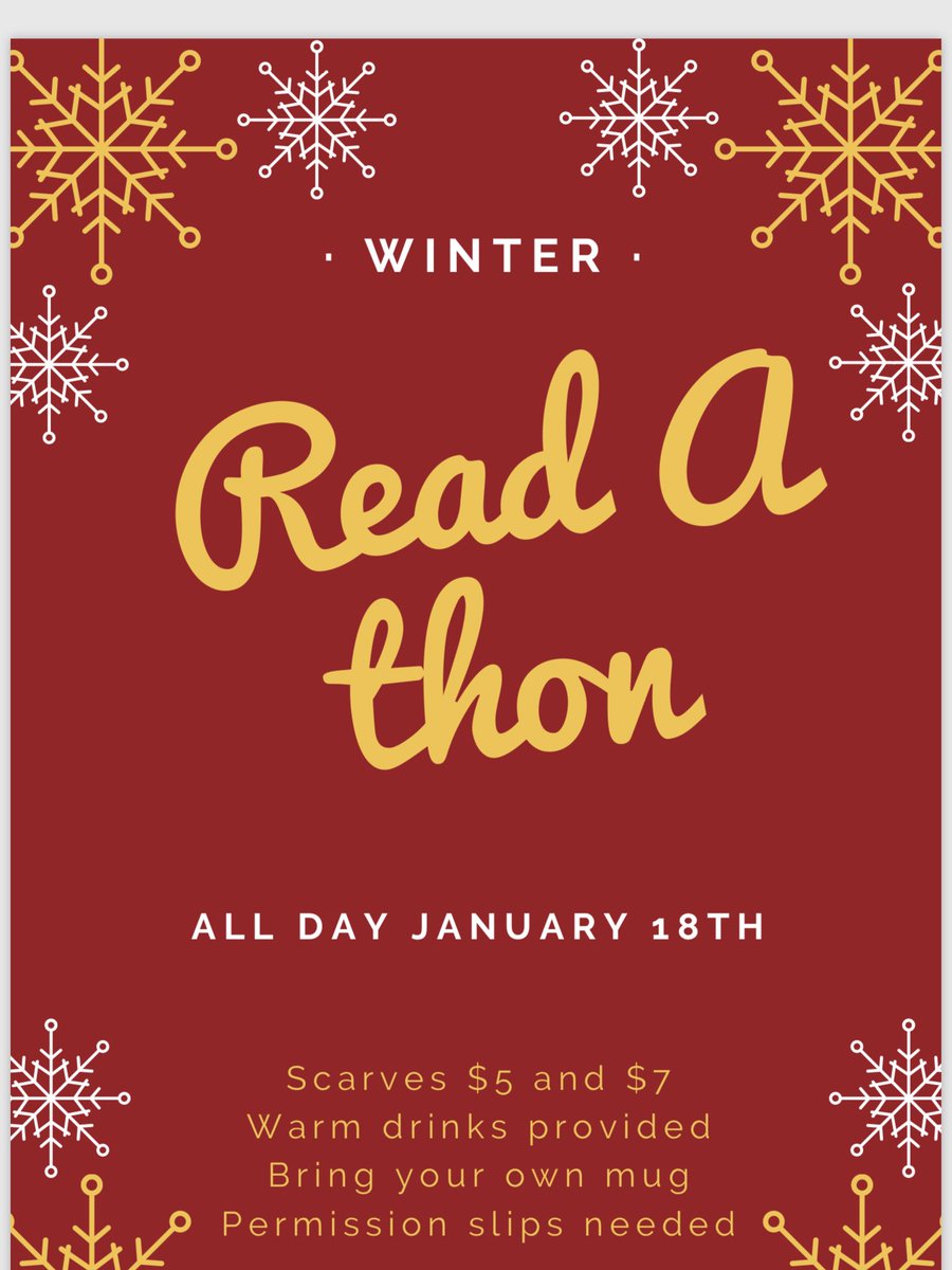 Join us! CHS 5th annual Readathon in the library