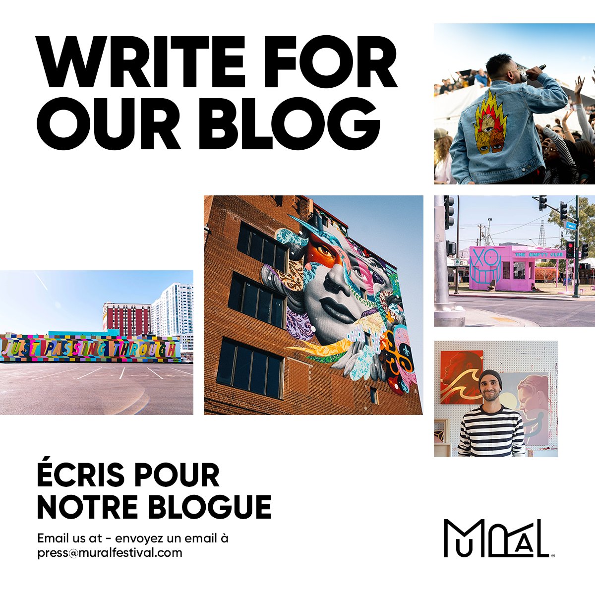 MURALfestival's tweet photo. The #MURALBlog is looking for additional talented writers to integrate its small editorial team. 🖋
Contact us > press@muralfestival.com
#StreetArtChat #StreetArtBlog #StreetArtNews https://t.co/dm3k2sh3Fs