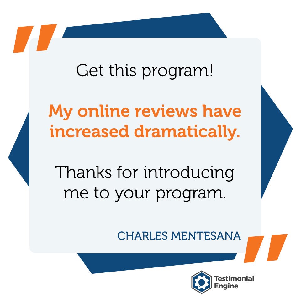 TestimonialEngi's tweet photo. #testimonialengine #reviews #dorenaldana #reviewsoftware #googlereviews #reputationmanagement #ratingsandreviews #yelpreviews https://t.co/H8zJeYTe6u