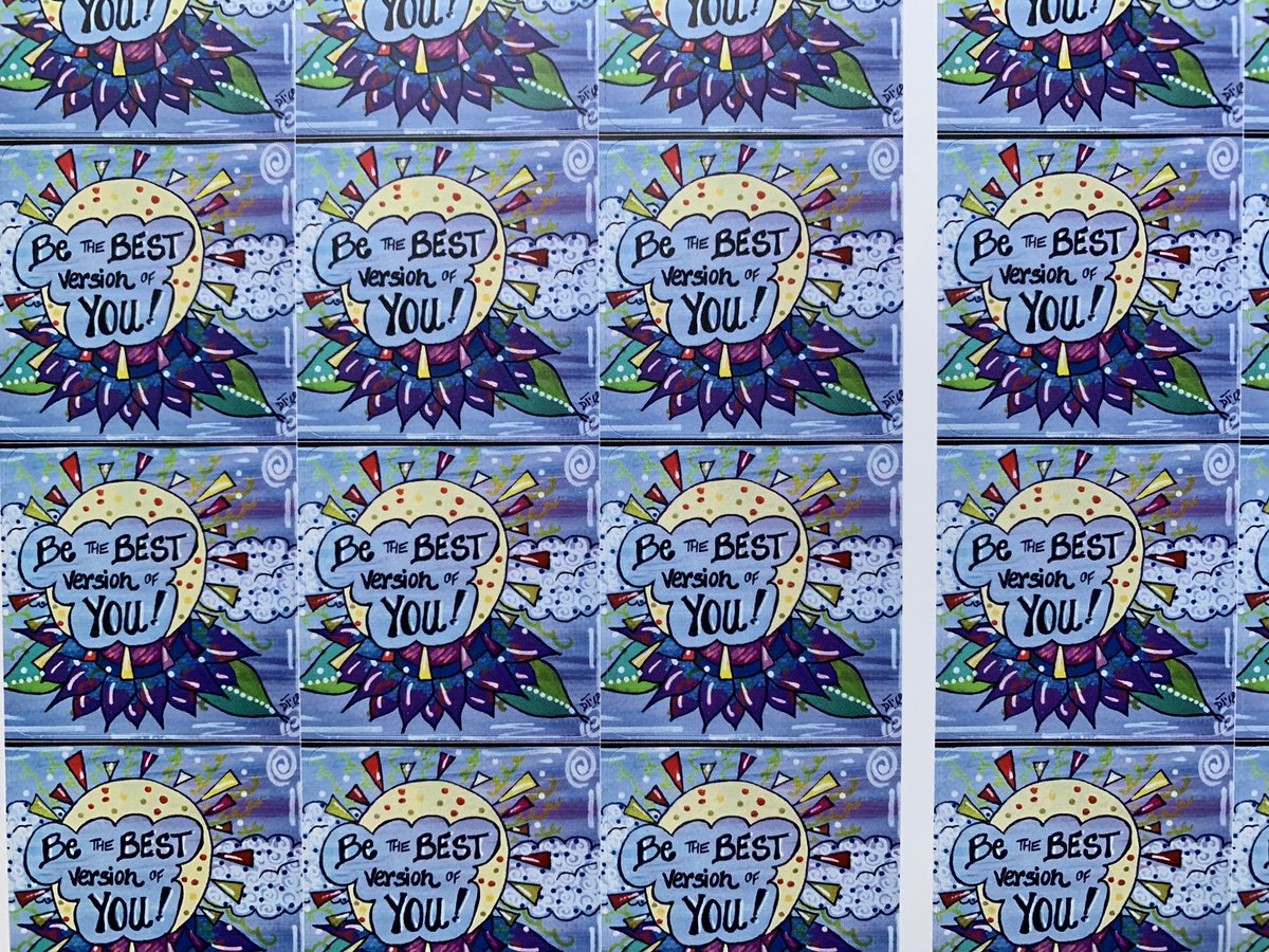 DBTrach's tweet photo. I love making art. I love words. I love combining the two! And I especially love seeing my work in sticker form!!! #creatingcadence #teacherartist @LouRiolo @Carmelschools https://t.co/PfhEzpnXYl