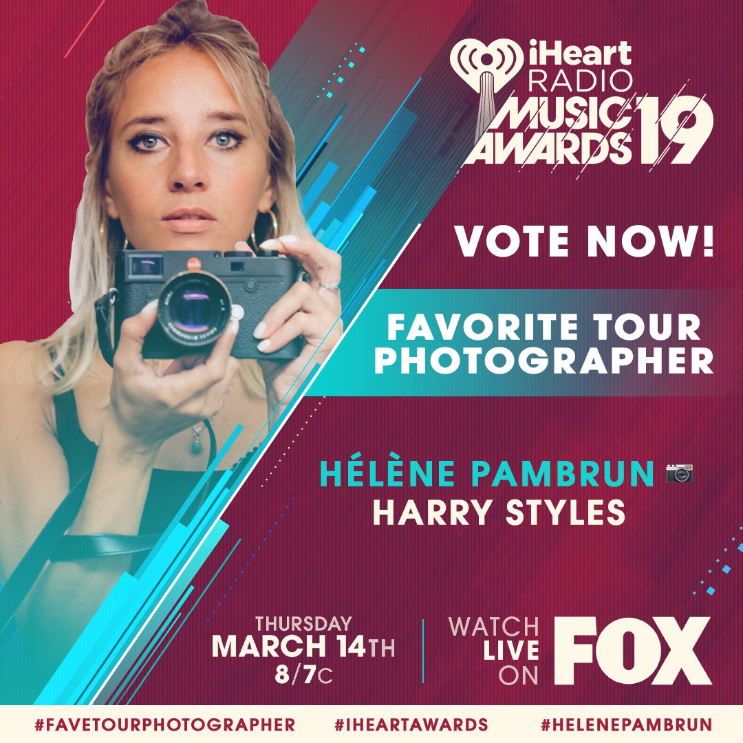 itsunshineh_'s tweet photo. ⚠️#Harries atención acá⚠️

 @helenepambrun esta nominada a lo iHeart RADIO MUSIC AWARDS  @Harry_Styles 📷
 
Voten usando los 3 ht
#HelenePambrun #FaveTourPhotographer #iHeartAwards
META DE 200 VOTOS

¡RECUERDEN QUE TODAS LAS FOTOS HD DE HARRY LAS TUVIMOS POR ELLA!

RT RT RT https://t.co/Kcj1tKPtGk