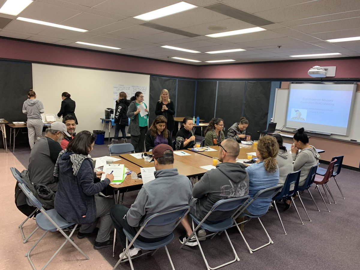 GEORGEWHITECapo's tweet photo. ELAC meeting at George White. Great turn out #GEPride https://t.co/OxIPBCMJAS