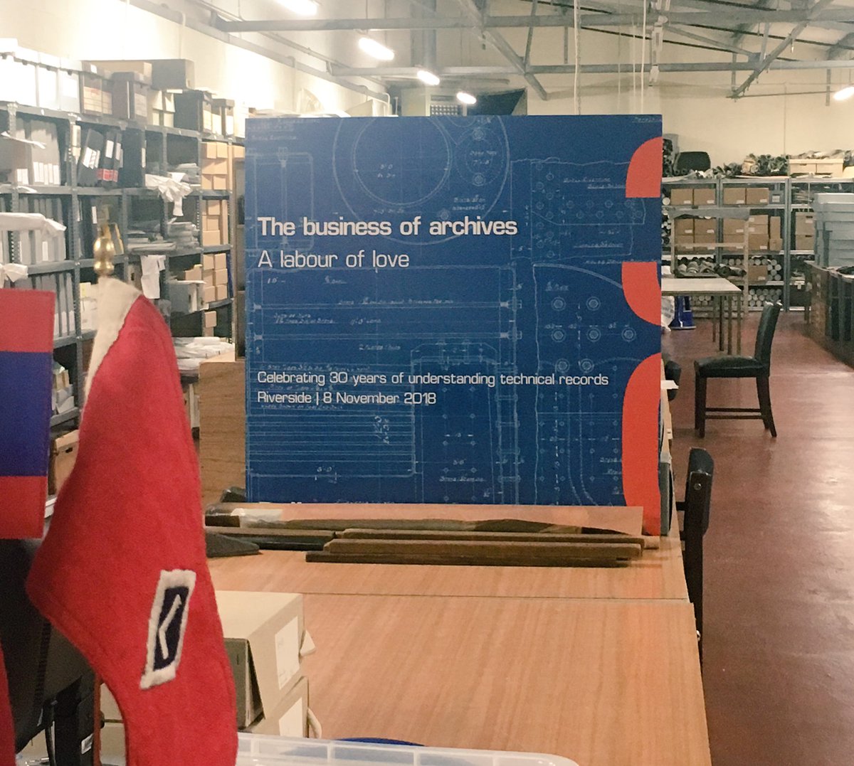BallastTrust's tweet photo. First task of 2019 - find a home for our giant ‘business of archives’ board from the launch.... https://t.co/GsxPjIJZHj