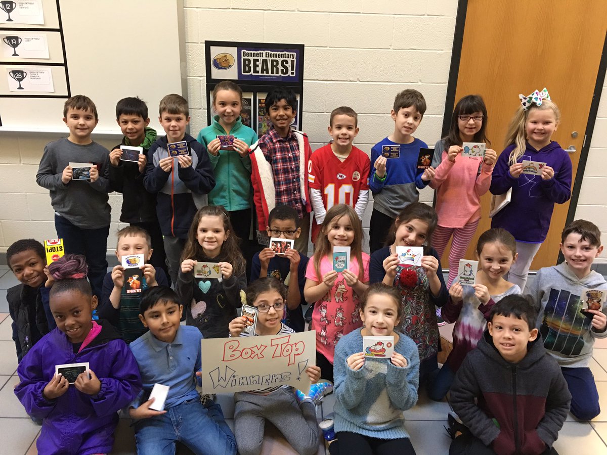 We are Box Top winners!  We earned sticker machine stickers! Yay!! #bearshine