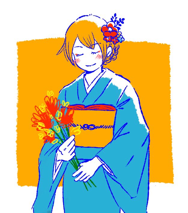 星空凛 「今日はここまで 」|くまののイラスト
