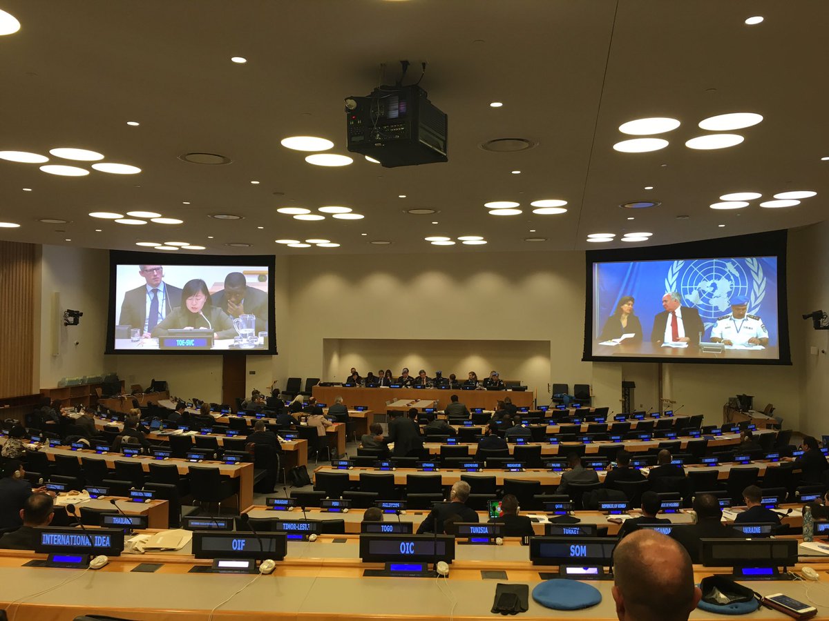 “Nice to see one UN family work together”, announced the chairperson of the C34 meeting on RoL in CAR, after <a href="/UN_CAR/">MINUSCA</a> and <a href="/PNUD_RCA/">PNUD Centrafrique</a> showed the #GFP work impact on fight against impunity in CAR, all together with <a href="/UNODC/">UN Office on Drugs & Crime</a>, ToE-SVC, <a href="/UNWOMEN/">Maria A Reed Stacey</a> and <a href="/UNV_CAR/">UNV CAR</a>. #ROL4Peace <a href="/UNPOL/">United Nations Police</a> <a href="/UN_OROLSI/">Alexandre Zouev</a>