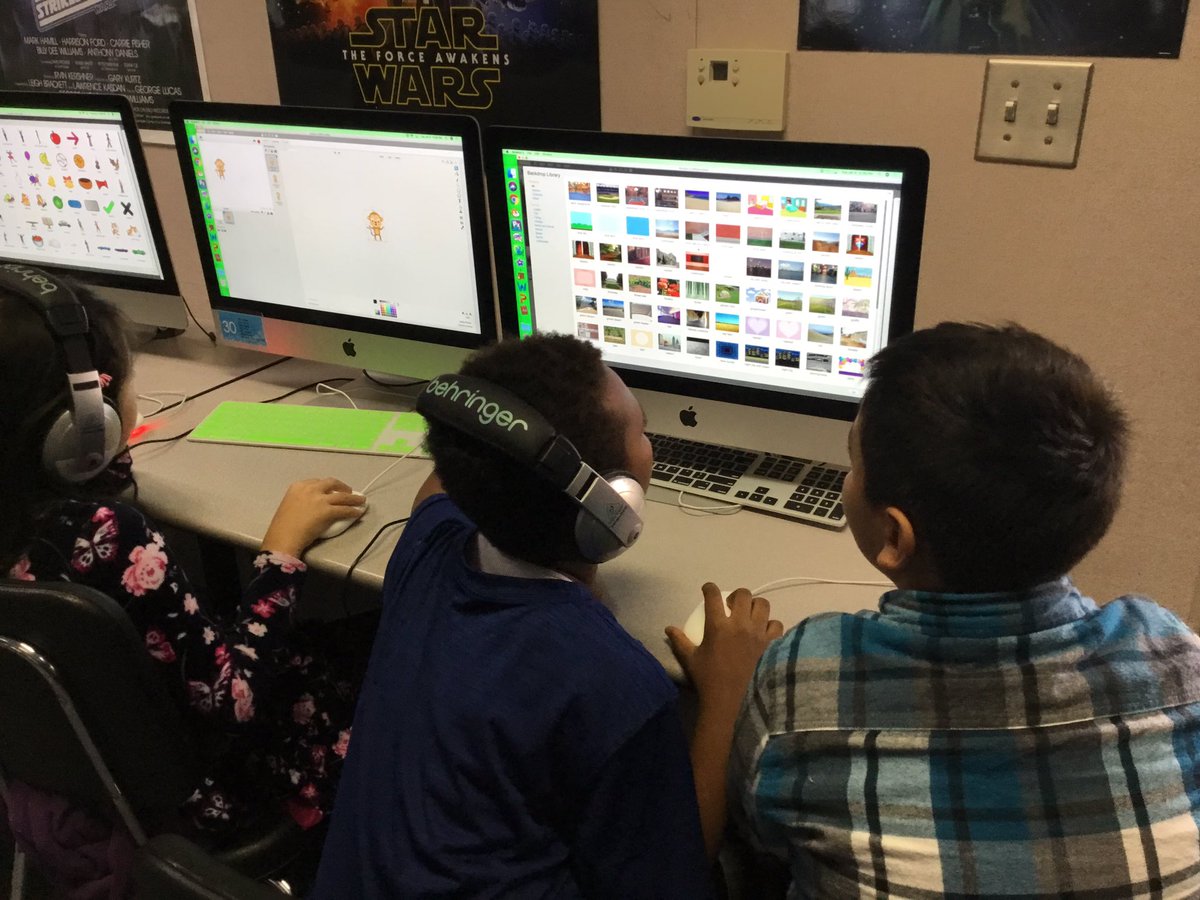 CoachC_AFPE's tweet photo. Grd. 3 using scratch programming @ScratchEdTeam to practice coding skill (sequencing ) while creating stories in which 2 characters dialogue without using questions. @AF_Eagles #AF_STEAM https://t.co/JFnEx8JLcY