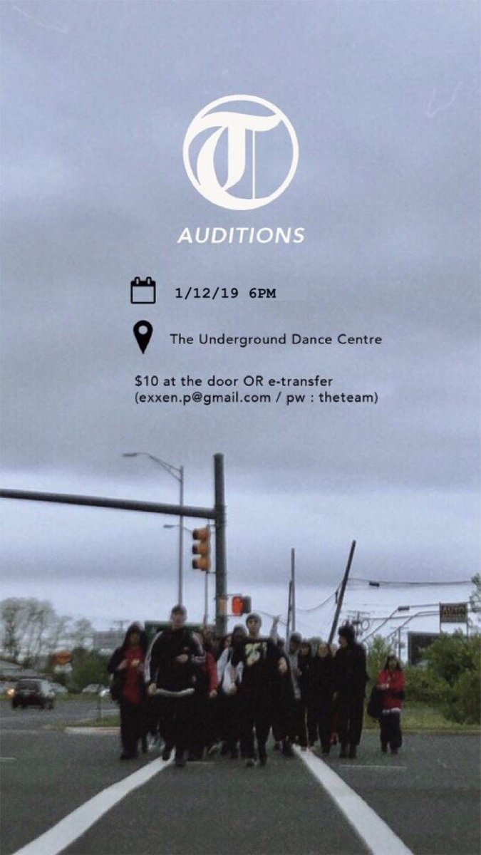 AUDITIONS 
01.12.19
6PM 
$10 (free auditions if you attended our open rehearsal) 
The Underground Dance Centre (theGRANDE)

facebook.com/events/5726952…