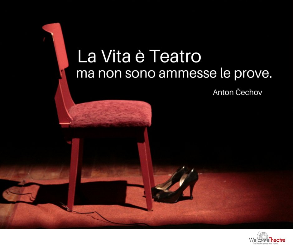 🎭 "La vita è teatro, ma non sono ammesse le prove." 
Anton Čechov
#citazioni #aforismi #teatro #autori