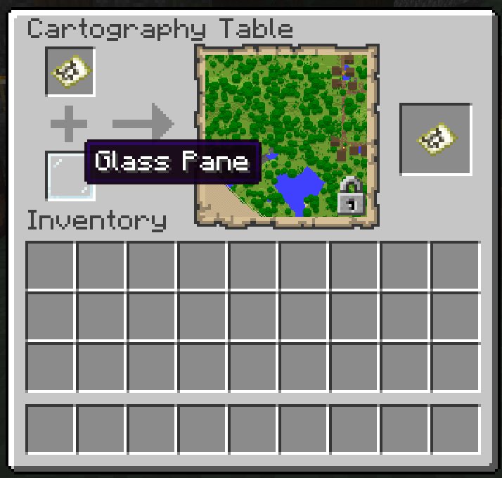 Scott Eckosoldier Using A Map With Glass Pane Creates A Locked Map This Map Can Not Be Extended In Size Minecraft