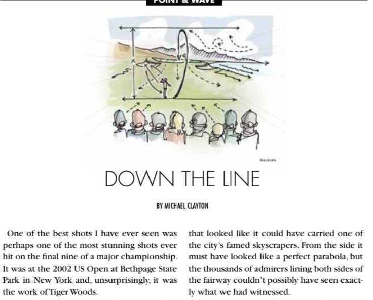 Our pal @MichaelClayto15 has written a beauty for issue #2 ...Why golf is best watched 'down the line' You have a chance to golf with Mike on the the sand belt in Melbourne. All you need to do is support our kickstarter... kickstarter.com/projects/18828…