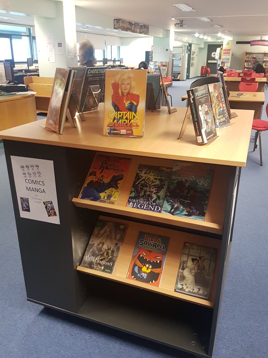 StPauls_Library's tweet photo. S2 Stephanie did a great job putting together the first pupil-led book display of 2019. It's already been a great success with comic &amp; manga fans. https://t.co/lTbmSbBHNo
