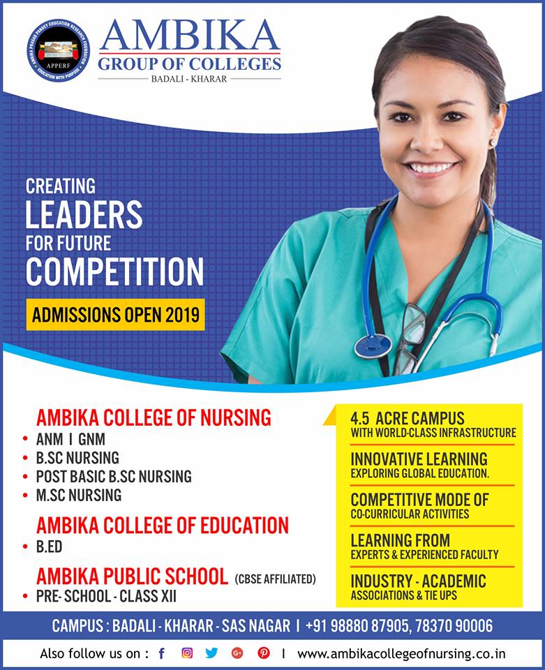 ambikacollege's tweet photo. #ThinkProfessional #ThinkAGCBadali
--------------------------------------------------
#AdmissionsOpen2019 #AmbikaCollegeofNursing - #AmbikaCollegeofEducation - #AmbikaPublicSchool
To know more call 98880 87905 or explore https://t.co/JSVTjSWSUo https://t.co/zsTZVdYT9p