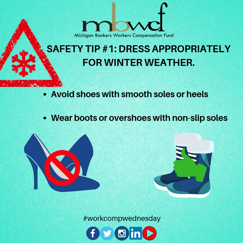 mibankers's tweet photo. #workcompwednesday Tip #1 - Dress Appropriately for winter weather! https://t.co/cYnSGnpXe2