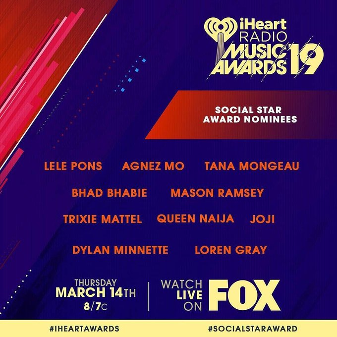 PromoteAGNEZMO's tweet photo. RT = VOTE #AgnezMo for #SOCIALSTARAWARD at the #iHeartAwards. 
https://t.co/CSSbnbAhTi https://t.co/XgeypfNkwt