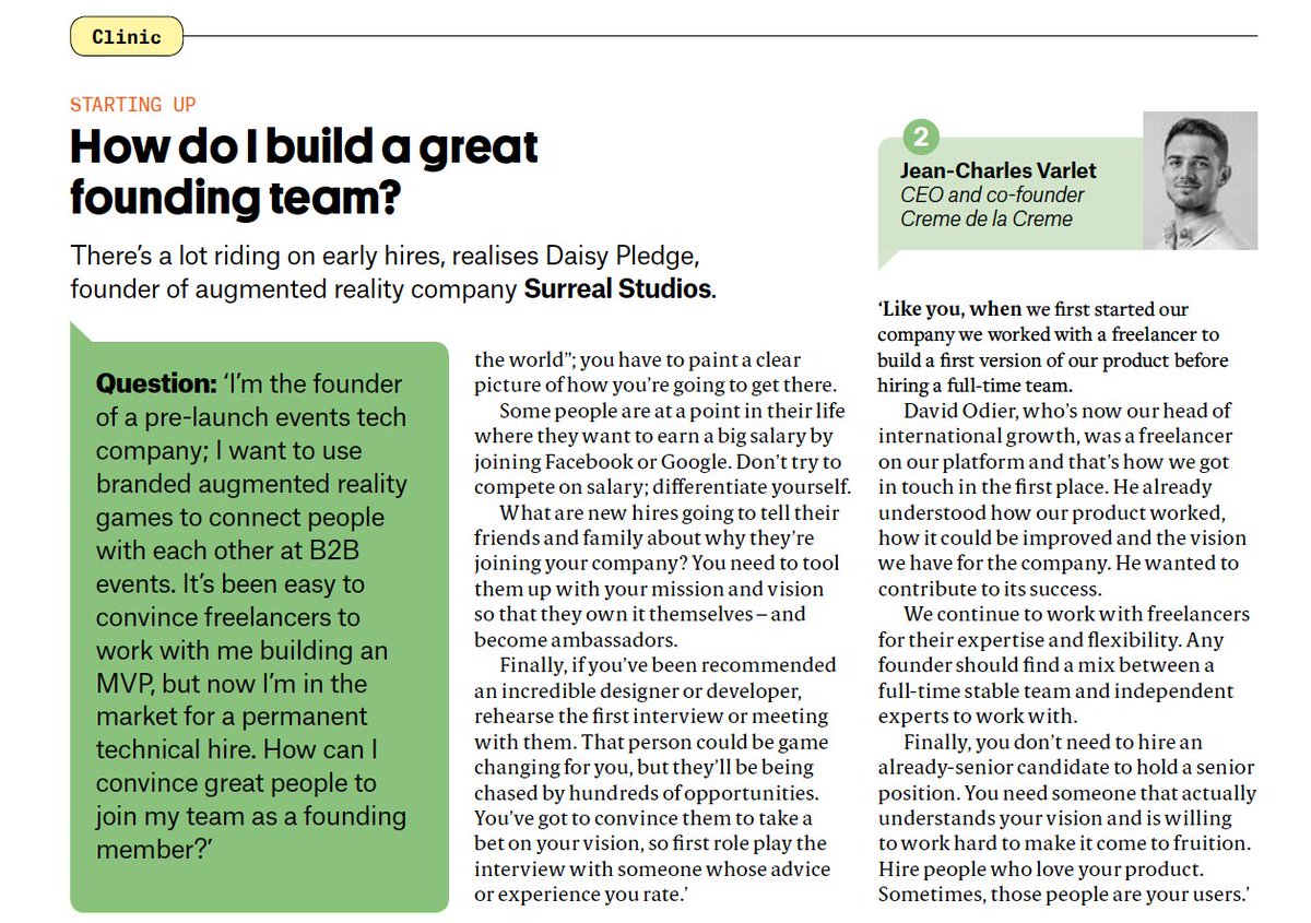 A piece of advice on recruitment for early-stage startups from our founder <a href="/jcvarlet/">Jean-Charles Varlet</a> 

"Hire people who love your product. Sometimes, those people are your users."