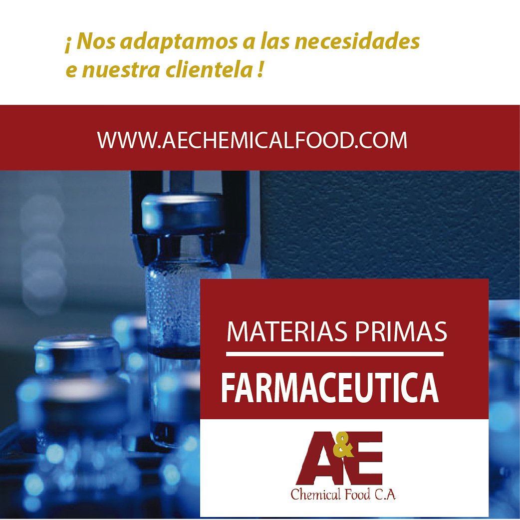 AEChemicalFood's tweet photo. ¡Somos lo que buscas! Comercialización de Materias Primas,  para industrias venezolanas. 
.
.
.
#materiaprima #químicos #farmacéutica #farmacia #venta #materiasprima #Venezuela #industrias #fábricas https://t.co/oPfoxEMzpy