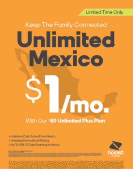 Ahora! llevate el plan todo mexico por solo $1/al mes cuando obtienes el plan unlimited + de $60 
que gran pormocion! ven y visitanos en el 2650 N. Narragansett ave. 
#DCIcare #Boostmobile #Brickyard #Chicago