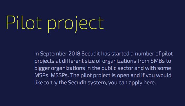 Secudit's tweet photo. Get to know our pilot projects! Contact us!
https://t.co/WIoUcBOmfg
#Secudit #pilotproject #ITsafety https://t.co/aZk6FSfjBq