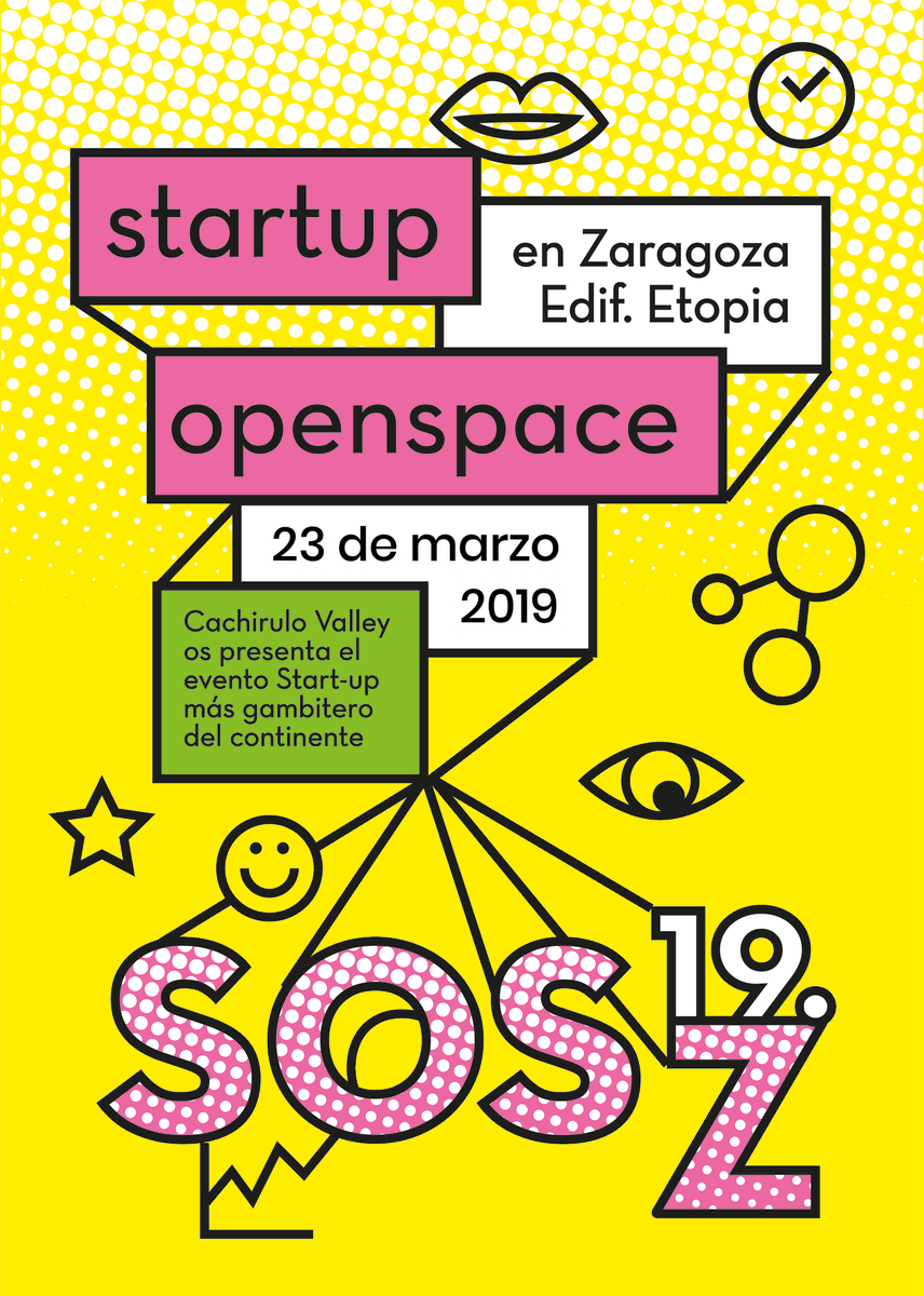 cachiruloValley's tweet photo. Ojo porque... ¡Ya tenemos fecha oficial para el Startup OpenSpace #sosz19!
🗓 Sábado 23 de marzo de 2019
📍 Edificio Etopía (Zaragoza)
🎟 Entradas próximamente disponibles 
🔜 https://t.co/4afzRY36ya https://t.co/BBKg6fTaKc