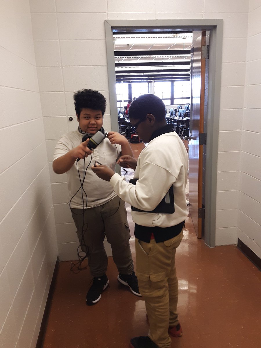 OlmstedNorth's tweet photo. Doing voice overs for their stop motion videos #FindYourTrueNorth https://t.co/3HmlTTmDNJ
