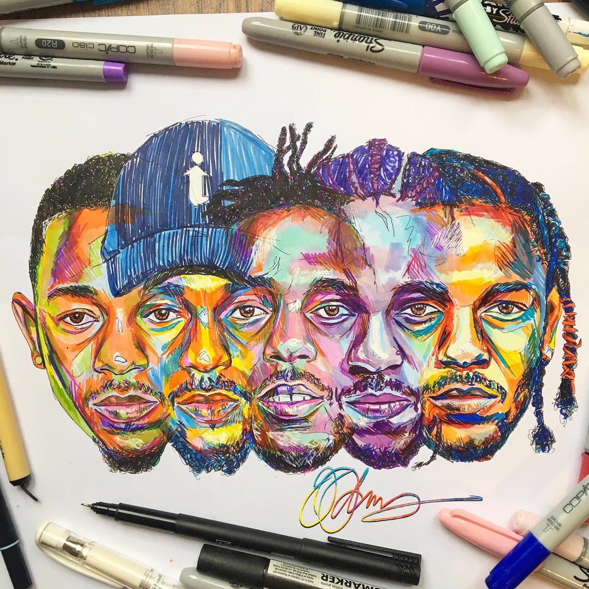 revolttv's tweet photo. The Evolution of K Dot 🔥🔥 #dopeart by @iLLESTration_ https://t.co/kEmipqo6Qr