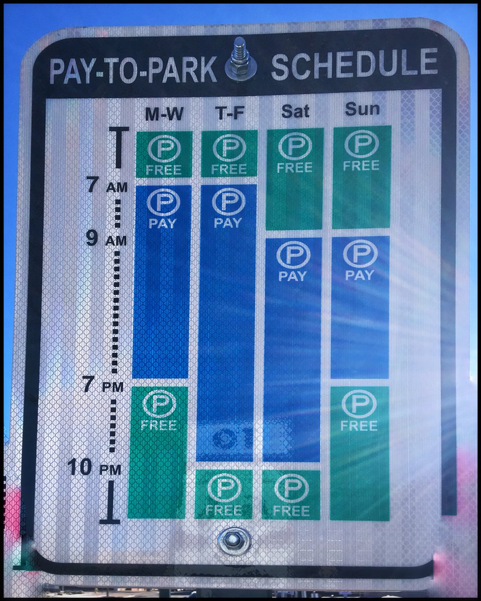 JimStirtzinger's tweet image. Probably the best instruction on when you need to pay for parking I’ve seen yet. #GreatUI #HCD