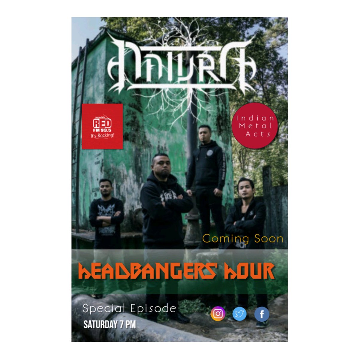 FmShillong's tweet photo. Headbangers' Hour | The Metal Show | Red FM 
Special Episode | Indian Metal Acts | Coming Soon
Listen to their debut single:
https://t.co/AqlmCxGF6q
Produced by Cornelius Kharsyntiew
Special thanks to Yodame Diengdoh, Harold banker thabah &amp; Aaron Syiemlieh https://t.co/7i0SHHpeLE