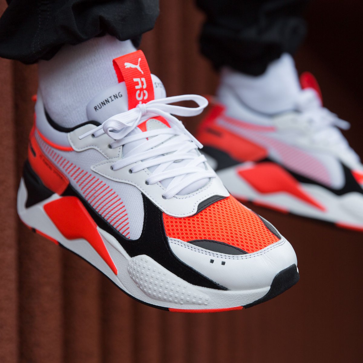 puma rs x red and white