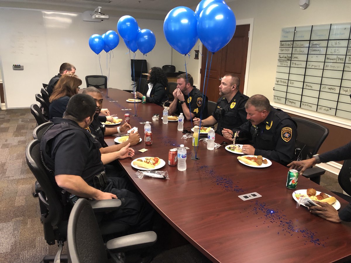 LancasterISD's tweet photo. Lancaster ISD provided lunch for all Officers in the district to show them how much they are appreciated. #LISDGOBLUE #LISD #ExpectTheBestExpectSuccess #Lawenforcementday #Lawenforcementday https://t.co/BBGgLkF4yc